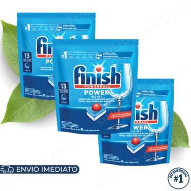 Imagem de Kit Finish Detergente em Tablete para Lava Louças 13/30tabs Original L