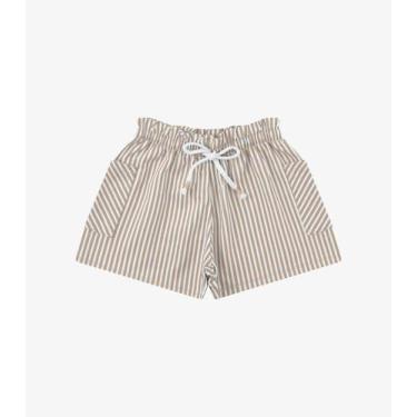 Imagem de Shorts Moletom Menina Rovi Kids Marrom, 4, Marrom