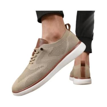 Imagem de Tênis Masculino Leve E Respirável De Malha Tricotada, Calçado Casual P