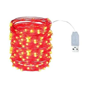 Imagem de Luzes De Fada LED Amarelas Quentes, Luzes De Cordão Alimentadas Por US