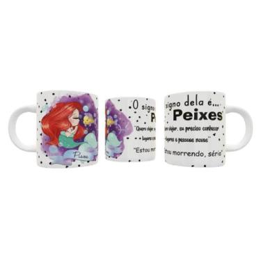 Imagem de Caneca Personalizada Princesa Do Signo Peixes 325ml - ABRAKADABRA33