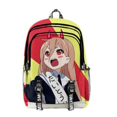Imagem de Mochila Cartoon Kids School Chainsaws Mans Powers Anime - Yiweisai