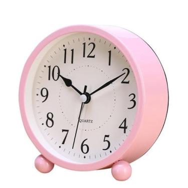 Imagem de Despertador Relógio de cabeceira de estilo simples rosa ABS 11x11,5x4c