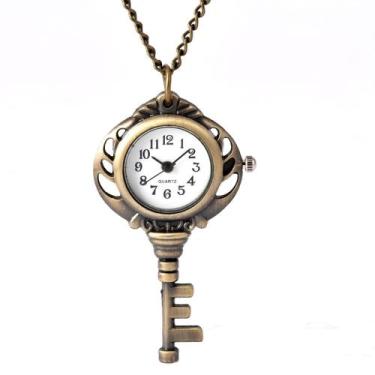 Imagem de Relógio de bolso em bronze em forma de chave retrô para crianças - Yiw