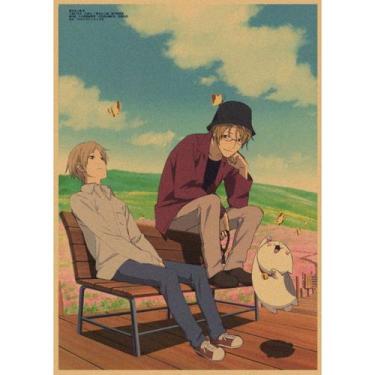 Imagem de Pôster de arte de parede Natsumes Books Of Friends Retro Anime 50x70cm