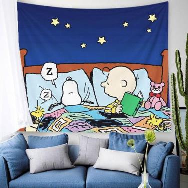 Imagem de Tapeçaria, decoração de parede, decoração, pendurada em arte, C Snoopy
