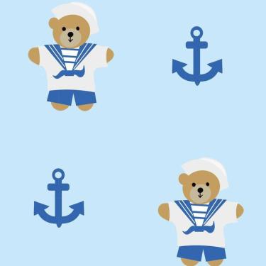 Imagem de Papel De Parede Ursinho Marinheiro Quarto Infantil Adesivo
