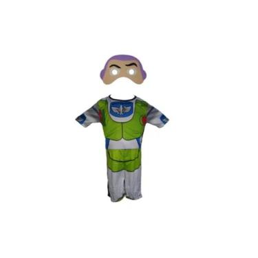 Imagem de Fantasia Infantil Roupa Buzz Curto Com Enchimento E Máscara E.V.A. - B