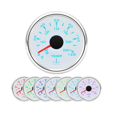 Imagem de Medidor De Temperatura Da Água De 52mm 2 Polegadas 0 a 120  Luz De Fun