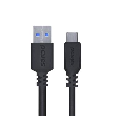 Imagem de Cabo Para Celular Smartphone Usb Tipo C Para Usb A 3.0 1 Metro Preto - P3uacp-1