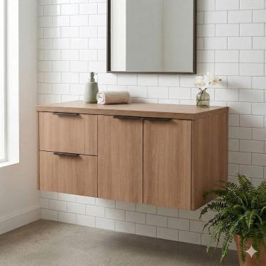 Imagem de Gabinete para Banheiro Village 100cm Noce