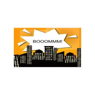 Imagem de Painel de Lona Cidade dos heróis - Fabrika de Festa, 500x250cm