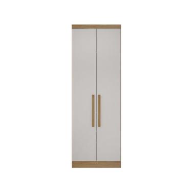 Imagem de Guarda Roupa Modulado Casal Safira 2 Portas de Bater 3 Gavetas MDF Cumaru-Fendi