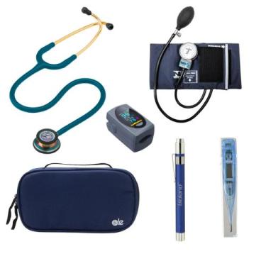 Imagem de KIT Estetoscópio Littmann 3M + Esgifmo + Case + Lanterna + Oxímetro + 