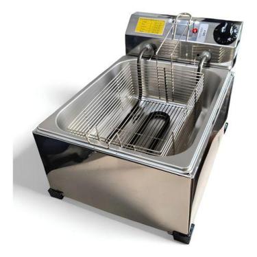 Imagem de Fritadeira Elétrica Industrial A Óleo 5lts Com Inmetro 220v - alfa sup