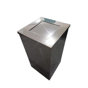 Imagem de Lixeira Quadra Inox 50 Litros Basculante - guardian