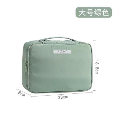 Imagem de Bolsa Cosmética Oem à Prova D'água Multifuncional Portátil 23cm X 16cm X 8.5cm Verde Organização Feminina