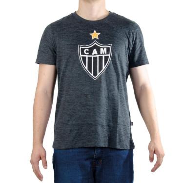 Imagem de Camiseta Masculina Atlético Mineiro Escudo Malha Mesclado-Masculino