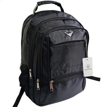 Imagem de Mochila OEM Pequena Unisex em Poliéster 49x35x21cm Preto para Escola Trabalho Faculdade...