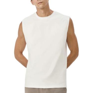 Imagem de Regata Hering 4AL9 Masculina Alças largas Super Cotton T. P/XXG, XG, N