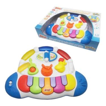 Imagem de Piano Teclado Musical Bandinha Show Com Som E Luz Educativo - Zoop Toy