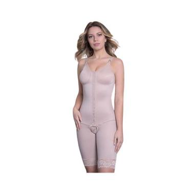 Imagem de Cinta Modeladora Pós Cirúrgico Com Bermuda e Colchete - New Form, Nude