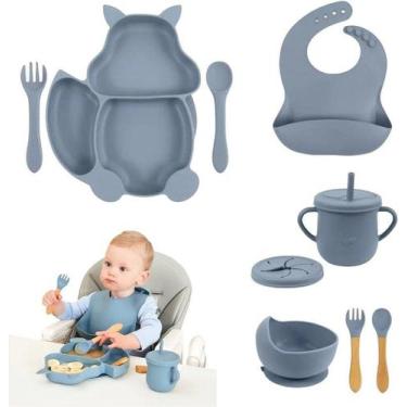Imagem de Conjunto Silicone Baby Style Esquilinho Azul - 10 Peças