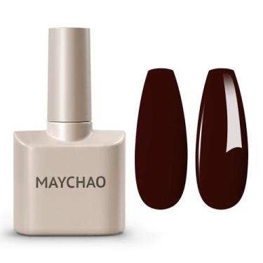 Imagem de Verniz de unhas em gel MAYCHAO Deep Cherry Red 15 mL UV/LED Soak Off