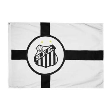 Imagem de Bandeira Oficial Do Santos 1,13x1,61m Dupla Face 2,5 Panos - BC ARTS E