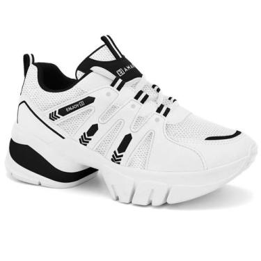 Imagem de Tênis Ramarim 2580132 Casual Feminino, 36, White, Black