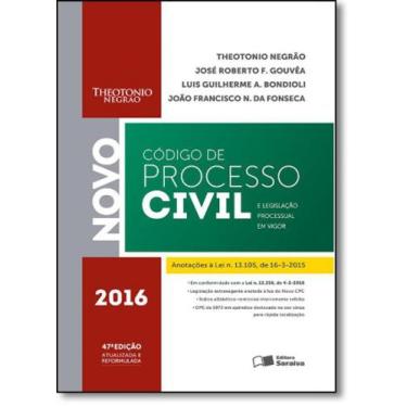 Imagem de Código de Processo Civil e Legislação Processual em Vigor - 2016 - SAR