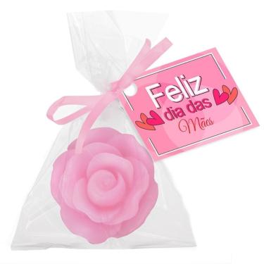 Imagem de Kit de Lembrancinhas Sabonetinhos Rosinhas Dia das Mães Dia da Mulher Outubro Rosa Sabo...