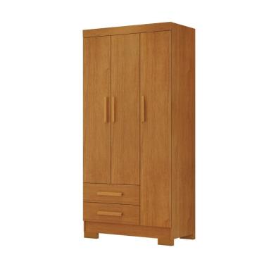 Imagem de Armário Multiuso Ébano 3 Portas 2 Gavetas MDP 80cm Cinamomo JCM Movelaria
