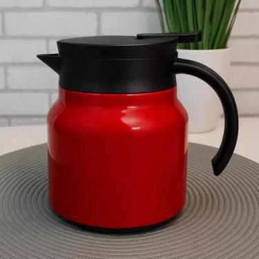 Imagem de Bule Termico Color Inox 800ml Fratelli Cor:Branco, Vermelho