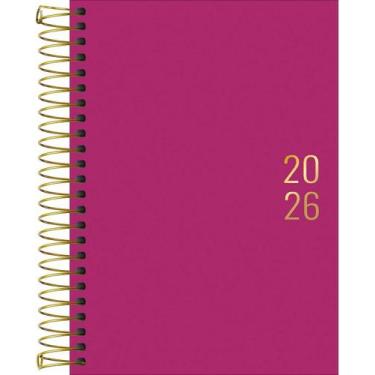 Imagem de Agenda Executiva Espiral Diária 12,9 x 18,7 cm Napoli Rosa 2026 Tilibr