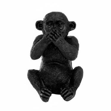 Imagem de Enfeite Preto de Macaco Mudo 9 Cm - Etilux