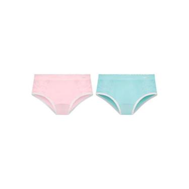 Imagem de KIT/2 Calcinha Selene 20670.001 Infantil Sem Costura Poliamida T. M/EG