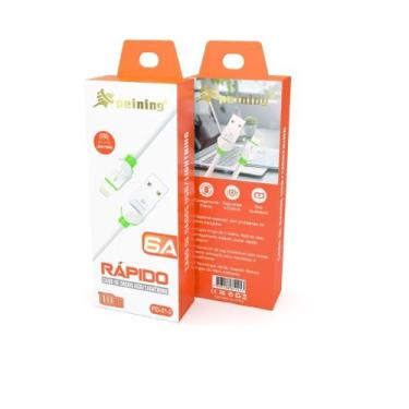 Imagem de Cabo de Dados USB Lighting 1M 6A PEI-21-2 - Peining