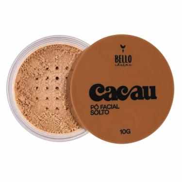 Imagem de Pó Facial Solto Cacau Profissional Selagem com Óleo de Cacau e Ativos Naturais Marrom Cacau Foods