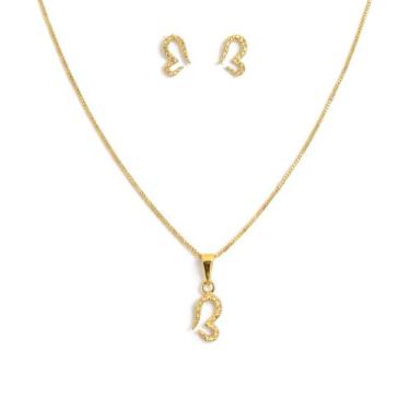 Imagem de Conjunto Feminino Coleção Atlanta - Banhado em Ouro 18k - Tri Gata