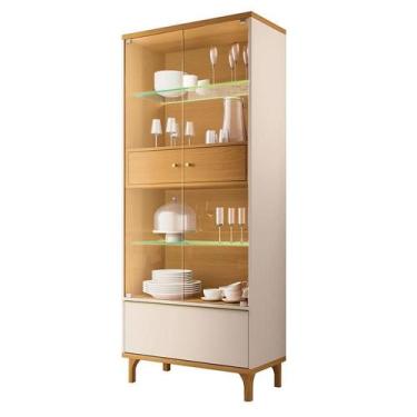 Imagem de Cristaleira Lumina Off White Cinamomo - HB Móveis - HB Moveis