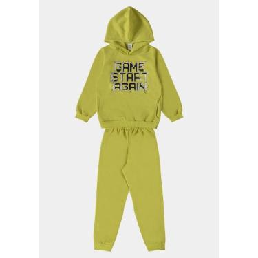 Imagem de Conjunto Moletom Infantil masculino Boca Grande 46648, 6, Verde