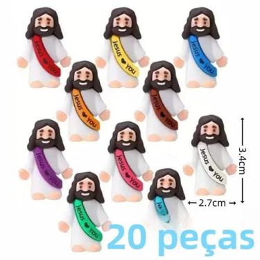 Imagem de Conjunto De Decorações Mini Jesus Com 10 Estátuas De Desenho Animado (