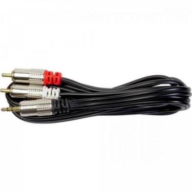Imagem de Cabo P2 Stereo Para 2RCA Metal 3m CBRC0028 Storm
