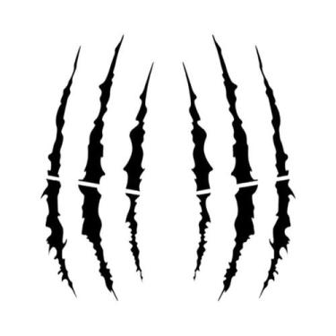 Imagem de Adesivos De Vinil Para Moto Monster Claw 2 Peças DIY Para Capacete E C