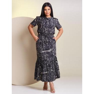 Imagem de Conjunto Casual Feminino - Maria Li Modas, Lavagem, Escura, G