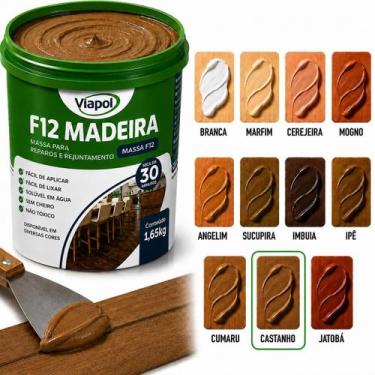 Imagem de Massa F12 Calafetar Para Madeira MDF Assoalho Correção Reparo Acabamen