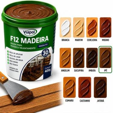 Imagem de Massa F12 Calafetar Para Madeira MDF Assoalho Correção Reparo Acabamen