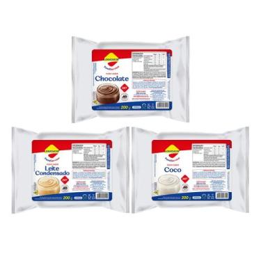 Imagem de Kit com 3 Unidades Pudim Food Service Sabores Variados Lowçucar Zero A