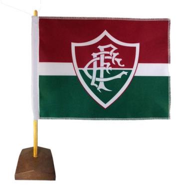 Imagem de Bandeira de Mesa do Fluminense Pedestal Madeira - Myflag
